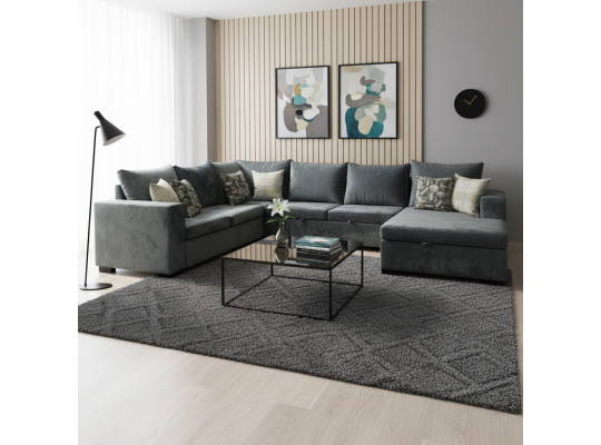 Диван HOBEL CORNER JASMIN DARK GREY MONACO 15/ BENORRY 1005/ GONZA 1015 L (6) 