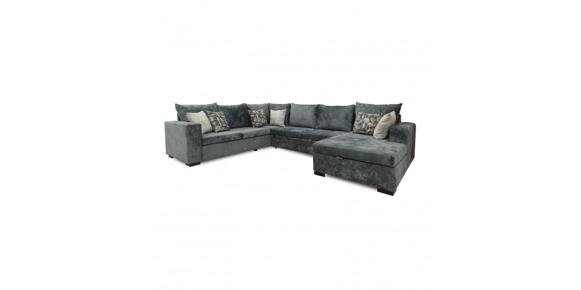 Диван HOBEL CORNER JASMIN DARK GREY MONACO 15/ BENORRY 1005/ GONZA 1015 L (6) 
