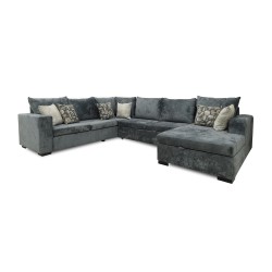 Диван HOBEL CORNER JASMIN DARK GREY MONACO 15/ BENORRY 1005/ GONZA 1015 L (6) 