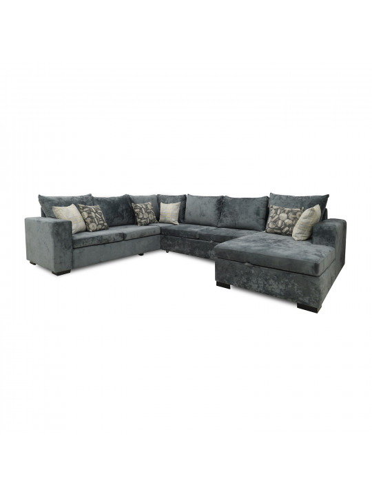Բազմոց HOBEL CORNER JASMIN DARK GREY MONACO 15/ BENORRY 1005/ GONZA 1015 L (6) 