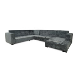 Диван HOBEL CORNER JASMIN DARK GREY MONACO 15/ BENORRY 1005/ GONZA 1015 L (6) 