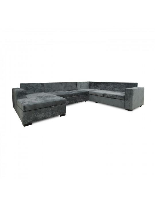 Диван HOBEL CORNER JASMIN DARK GREY MONACO 15/ BENORRY 1005/ GONZA 1015 R (6) 