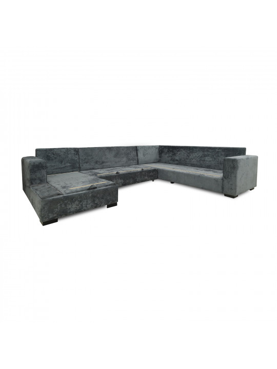 Диван HOBEL CORNER JASMIN DARK GREY MONACO 15/ BENORRY 1005/ GONZA 1015 R (6) 