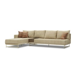 Диван HOBEL CORNER KARAT CREAM BONCUK 6/ ONTARIO BAND JAFFA ORANGE L (2) 