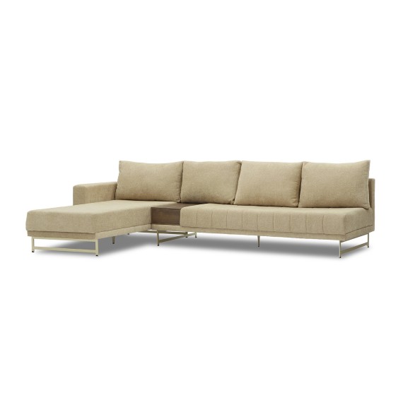 Sofa HOBEL CORNER KARAT CREAM BONCUK 6/ ONTARIO BAND JAFFA ORANGE L (2) 