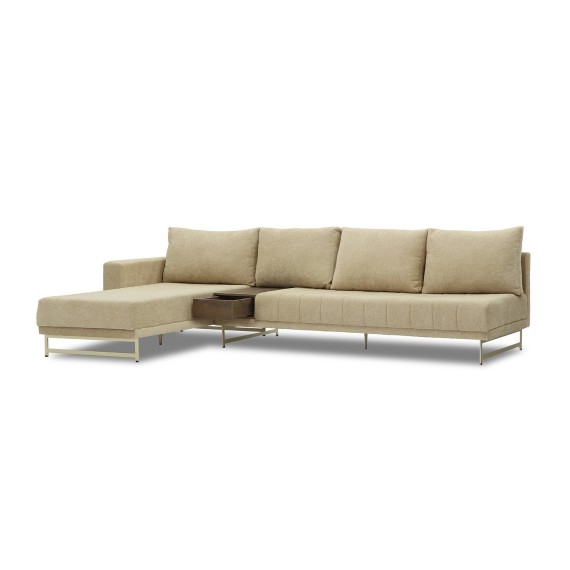 Sofa HOBEL CORNER KARAT CREAM BONCUK 6/ ONTARIO BAND JAFFA ORANGE L (2) 