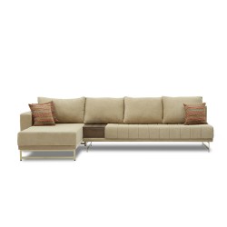 Диван HOBEL CORNER KARAT CREAM BONCUK 6/ ONTARIO BAND JAFFA ORANGE L (2) 