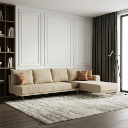 Диван HOBEL CORNER KARAT CREAM BONCUK 6/ ONTARIO BAND JAFFA ORANGE R (2) 