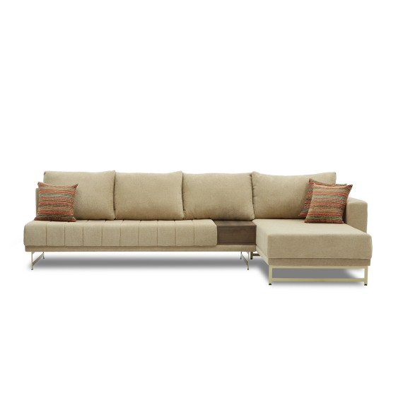 Sofa HOBEL CORNER KARAT CREAM BONCUK 6/ ONTARIO BAND JAFFA ORANGE R (2) 