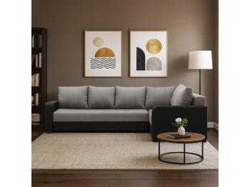 Բազմոց HOBEL CORNER KATRIN BLACK 4503/CAPPUCCINO SCANDI 19 R (6) 