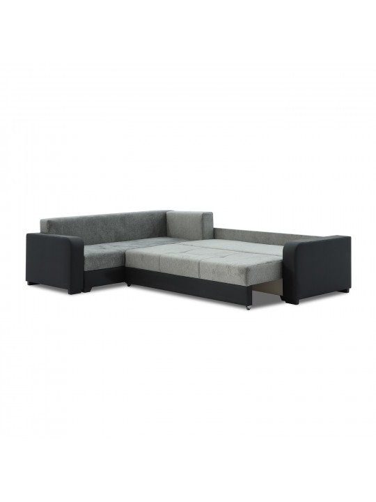 Sofa HOBEL CORNER KATRIN BLACK 4503/ GREY MOCASSI 9026 L (6) 