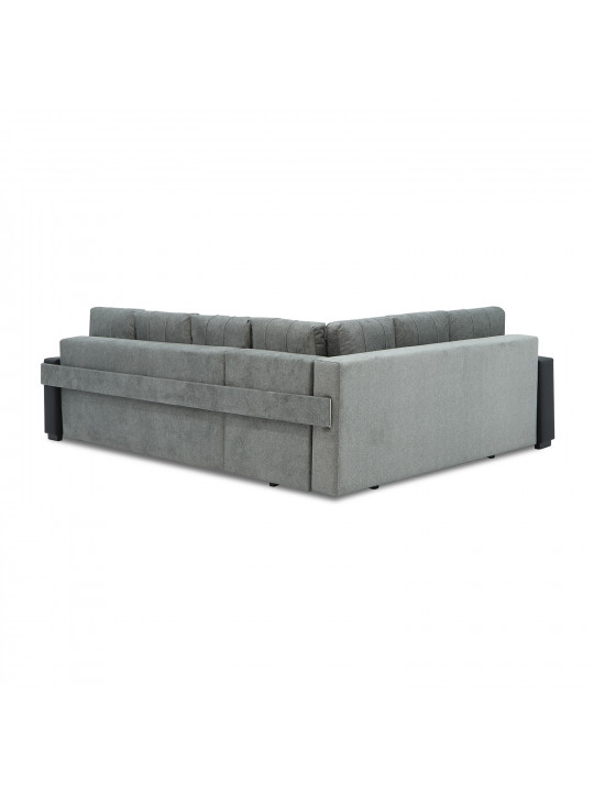 Sofa HOBEL CORNER KATRIN BLACK 4503/ GREY MOCASSI 9026 L (6) 