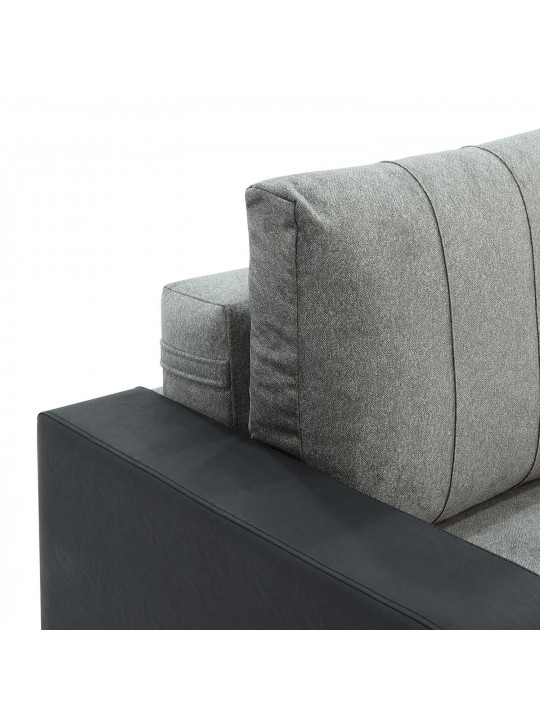 Sofa HOBEL CORNER KATRIN BLACK 4503/ GREY MOCASSI 9026 L (6) 