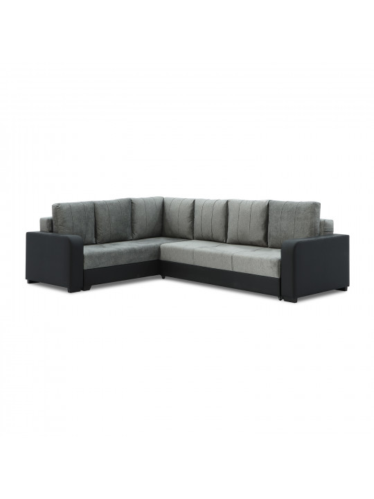 Sofa HOBEL CORNER KATRIN BLACK 4503/ GREY MOCASSI 9026 L (6) 