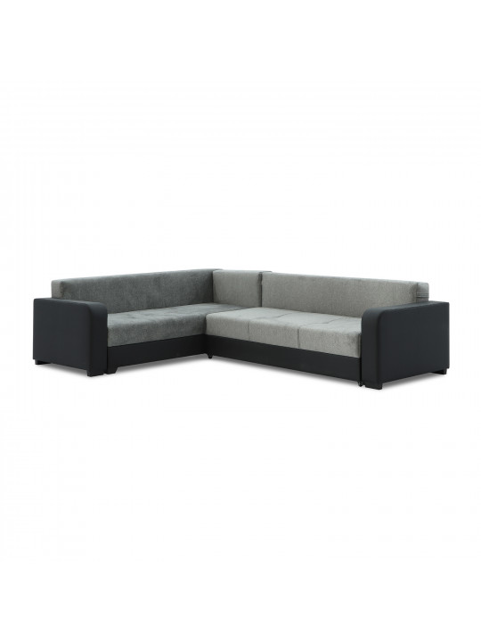 Sofa HOBEL CORNER KATRIN BLACK 4503/ GREY MOCASSI 9026 L (6) 