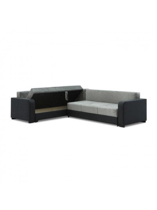 Sofa HOBEL CORNER KATRIN BLACK 4503/ GREY MOCASSI 9026 L (6) 