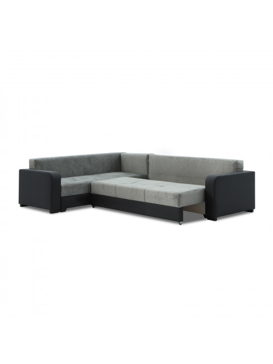 Sofa HOBEL CORNER KATRIN BLACK 4503/ GREY MOCASSI 9026 L (6) 