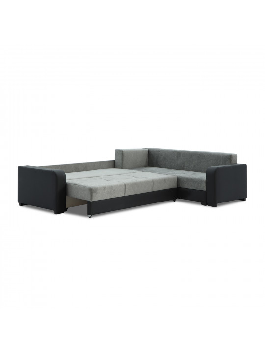 Диван HOBEL CORNER KATRIN BLACK 4503/ GREY MOCASSI 9026 R (6) 