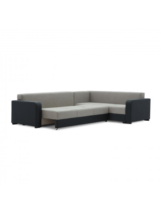 Sofa HOBEL CORNER KATRIN BLACK 4503/CAPPUCCINO SCANDI 19 R (6) 