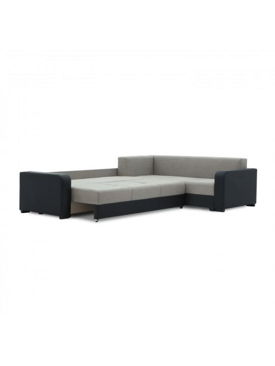 Sofa HOBEL CORNER KATRIN BLACK 4503/CAPPUCCINO SCANDI 19 R (6) 