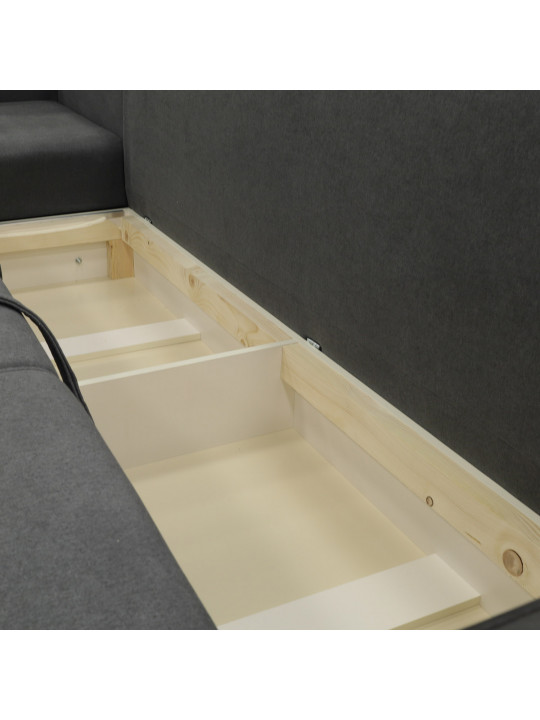 Sofa HOBEL CORNER KATRIN F/P BLACK 4503/DARK GREY SCANDI 22 L (6) 