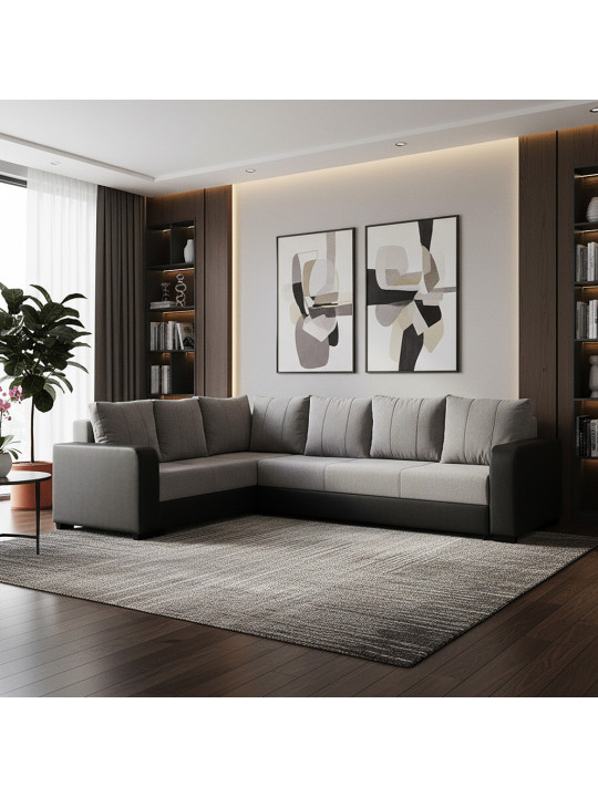 Диван HOBEL CORNER KATRIN DARK GREY 8410/ GREY SCANDI 18 L (6) 