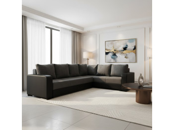 Диван HOBEL CORNER KATRIN F/P BLACK 4503/DARK GREY SCANDI 22 R (6) 