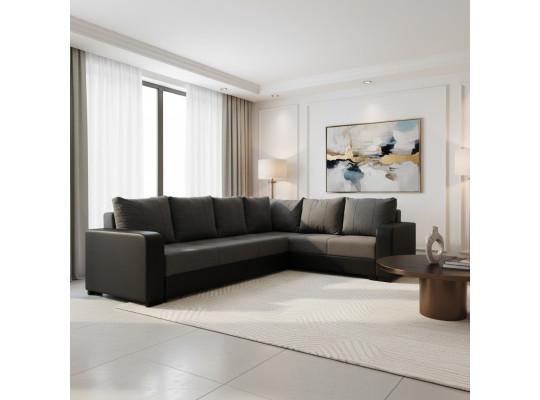 Բազմոց HOBEL CORNER KATRIN F/P BLACK 4503/DARK GREY SCANDI 22 R (6) 