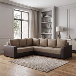 Диван HOBEL CORNER KATRIN F/P BROWN 3673/BROWN SCANDI 5 L (6) 