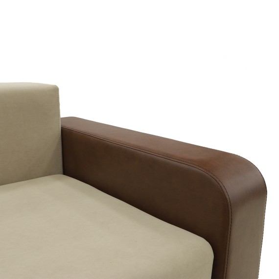 Диван HOBEL CORNER KATRIN F/P LEATHER CHOCOLATE/BEIGE LEONARDO 3 R (6) 