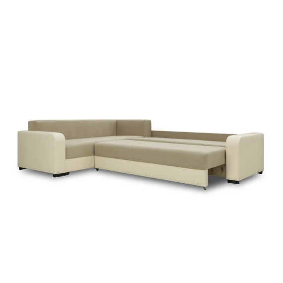Sofa HOBEL CORNER KATRIN F/P LEATHER VANILLA/BEIGE LEONARDO 3 L (6) 