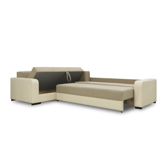 Sofa HOBEL CORNER KATRIN F/P LEATHER VANILLA/BEIGE LEONARDO 3 L (6) 