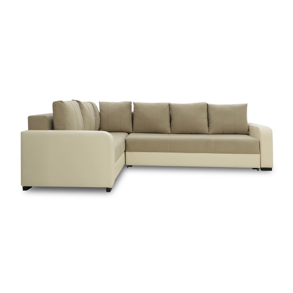 Sofa HOBEL CORNER KATRIN F/P LEATHER VANILLA/BEIGE LEONARDO 3 L (6) 