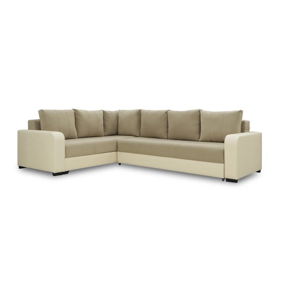 Sofa HOBEL CORNER KATRIN F/P LEATHER VANILLA/BEIGE LEONARDO 3 L (6) 