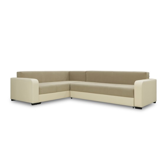 Sofa HOBEL CORNER KATRIN F/P LEATHER VANILLA/BEIGE LEONARDO 3 L (6) 