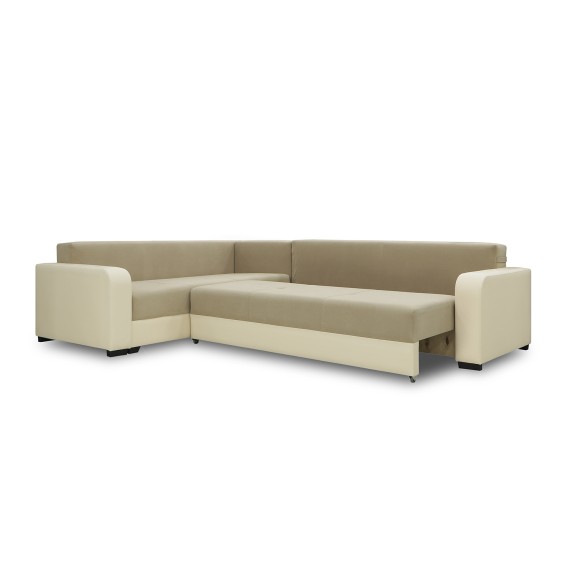 Sofa HOBEL CORNER KATRIN F/P LEATHER VANILLA/BEIGE LEONARDO 3 L (6) 