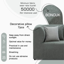 Sofa HOBEL CORNER LEGO SOFT GREY BONCUK 24/GREY INFINITY 991 (6) 