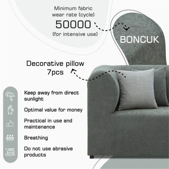Sofa HOBEL CORNER LEGO SOFT GREY BONCUK 24/GREY INFINITY 991 (6) 