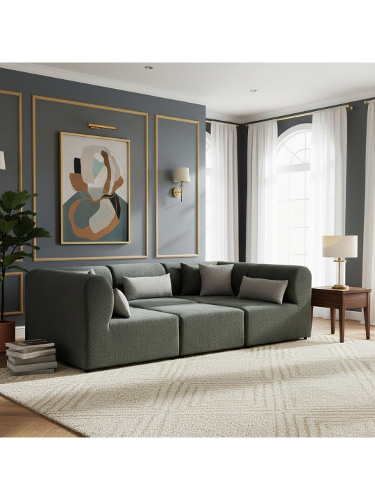 Диван HOBEL CORNER LEGO SOFT GREY BONCUK 24/GREY INFINITY 991 (6) 