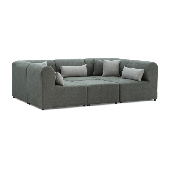 Sofa HOBEL CORNER LEGO SOFT GREY BONCUK 24/GREY INFINITY 991 (6) 