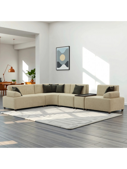 Диван HOBEL CORNER LIONA CREAM BONCHUK 6/NIAGARA BROWN L (5) 