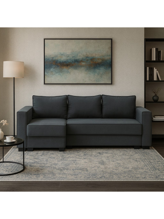 Բազմոց HOBEL CORNER LIZA PLUS D/P DARK GREY SCANDI 23 L (5) 