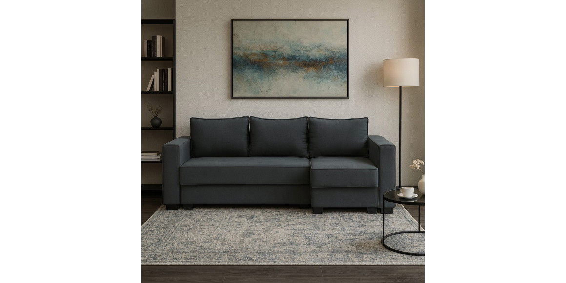 Sofa HOBEL CORNER LIZA PLUS D/P DARK GREY SCANDI 23 R (5) 
