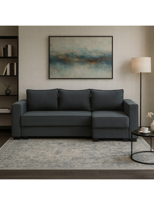 Բազմոց HOBEL CORNER LIZA PLUS D/P DARK GREY SCANDI 23 R (5) 