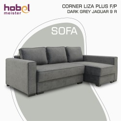 Sofa HOBEL CORNER LIZA PLUS F/P DARK GREY JAGUAR 9 R (5) 