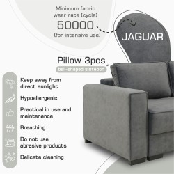 Sofa HOBEL CORNER LIZA PLUS F/P DARK GREY JAGUAR 9 R (5) 