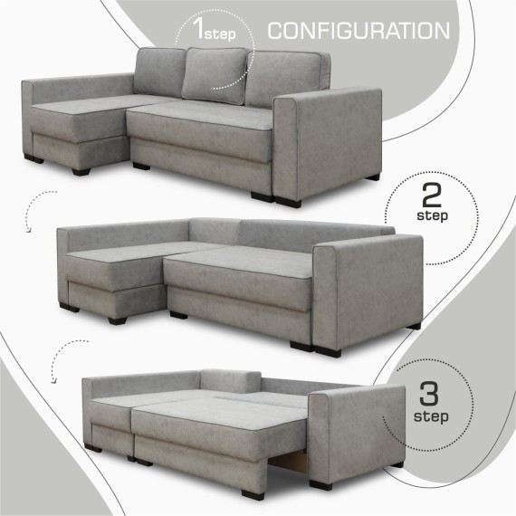 Диван HOBEL CORNER LIZA PLUS F/P GREY JAGUAR 4 L (5) 