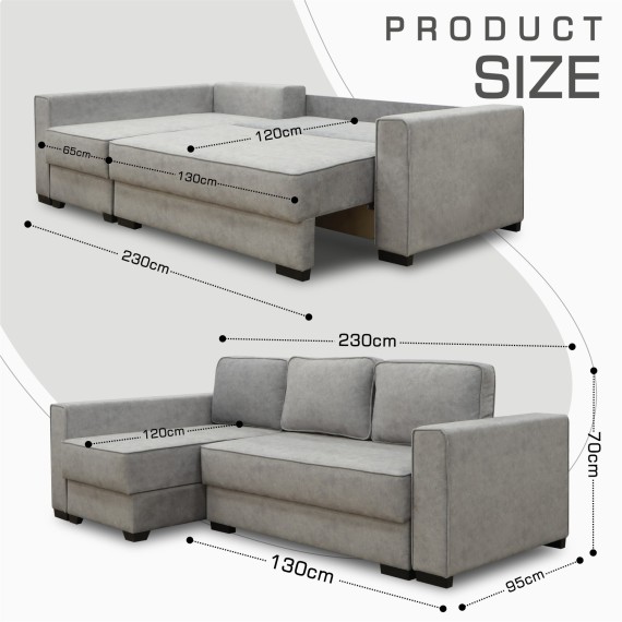 Диван HOBEL CORNER LIZA PLUS F/P GREY JAGUAR 4 L (5) 