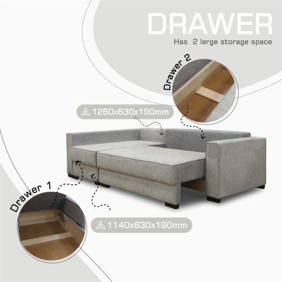 Диван HOBEL CORNER LIZA PLUS F/P GREY JAGUAR 4 L (5) 