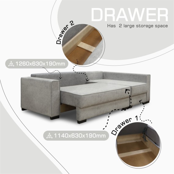 Диван HOBEL CORNER LIZA PLUS F/P GREY JAGUAR 4 R (5) 